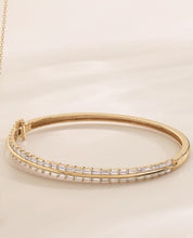 Load image into Gallery viewer, 14 Karat Yellow Gold Lab-Grown Diamond Bangle Bracelet

