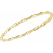 Load image into Gallery viewer, 14 Karat Yellow Gold Twisted 7.5 Inch Bangle Bracelet
