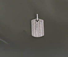 Load image into Gallery viewer, 14 Karat White Gold 24 x 16 MM Dog Tag Pendant
