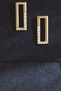 14 Karat Yellow Gold Natural Diamond Earrings