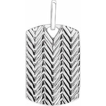 Load image into Gallery viewer, 14 Karat White Gold 24 x 16 MM Dog Tag Pendant
