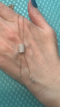 Load and play video in Gallery viewer, 14 Karat Rose and White Gold Lariat-Style Diamond Necklace
