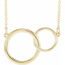 Load image into Gallery viewer, 14 Karat Yellow Gold Interlocking Circle Necklace
