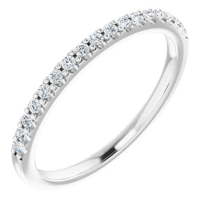 14 Karat White Gold Diamond Wedding Band