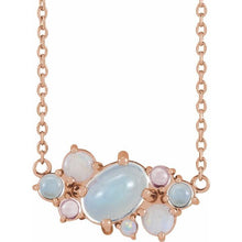 Load image into Gallery viewer, 14 Karat Rose Gold Multi-Gemstone Necklace
