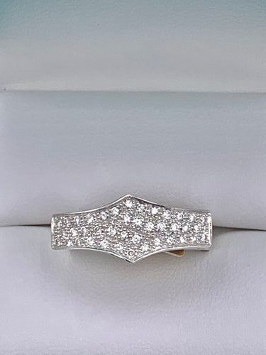 14 Karat White Gold Pave’ Diamond Ring