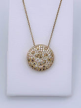 Load image into Gallery viewer, 18 Karat Yellow Gold Cognac and White Diamond Pave’ Style Necklace
