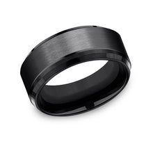 Load image into Gallery viewer, Men&#39;s Black Titanium 9MM Wedding Band
