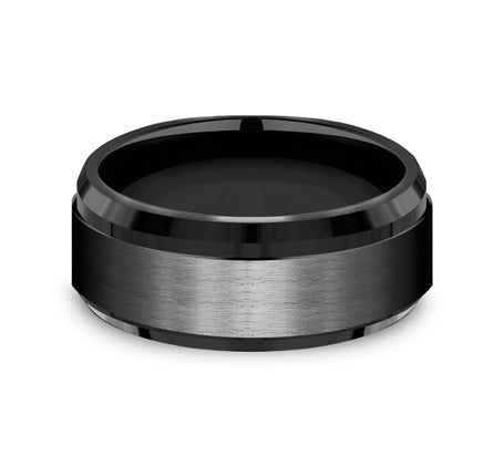 Men's Black Titanium 9MM Wedding Band