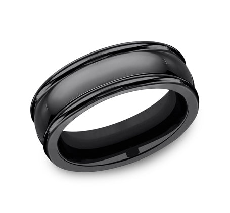 Men's Black Titanium 7.5 MM Wedding Band