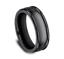 Load image into Gallery viewer, Men&#39;s Black Titanium 7.5 MM Wedding Band
